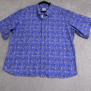 Taylor Richards & Conger Men Custom Shirt Button Down Skulls Crown Halloween XXL